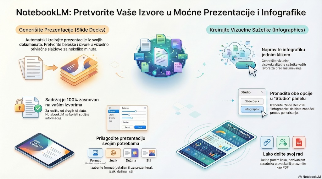 NotebookLM infografike: Pretvorite izvore u kvaitetne vizuelne sadržaje