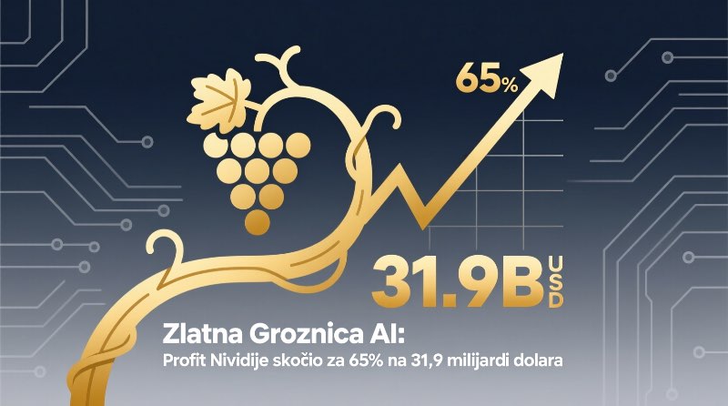 Zlatna groznica AI: Profit Nvidije skočio za 65% na 31,9 milijardi dolara