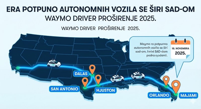 Pet gradova u SAD se pridružuje robotaksi revoluciji