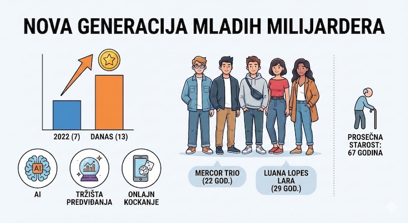 Uspon samostvorenih milijardera mlađih od 30 godina