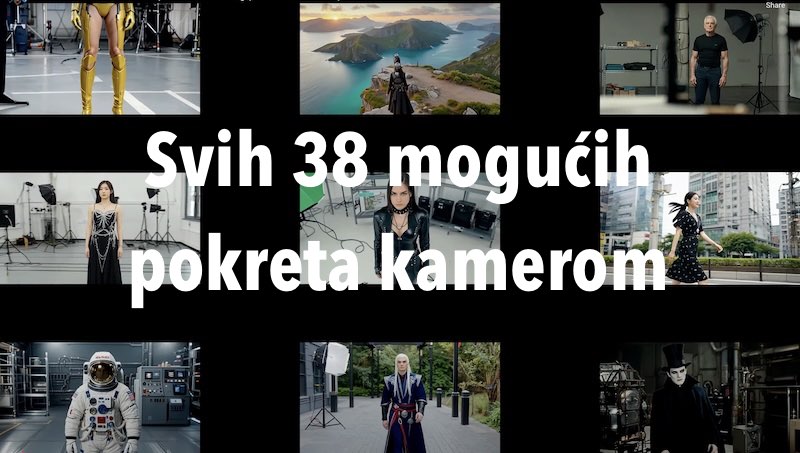 38 pokreta kamere za AI generisanje videa (video)