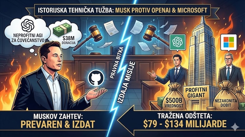 Ilon Mask traži do 134 milijarde dolara od OpenAI i Microsofta