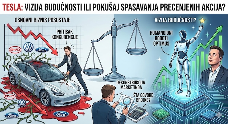 Tesla: Vizija budućnosti ili pokušaj spasavanja precenjenih akcija?