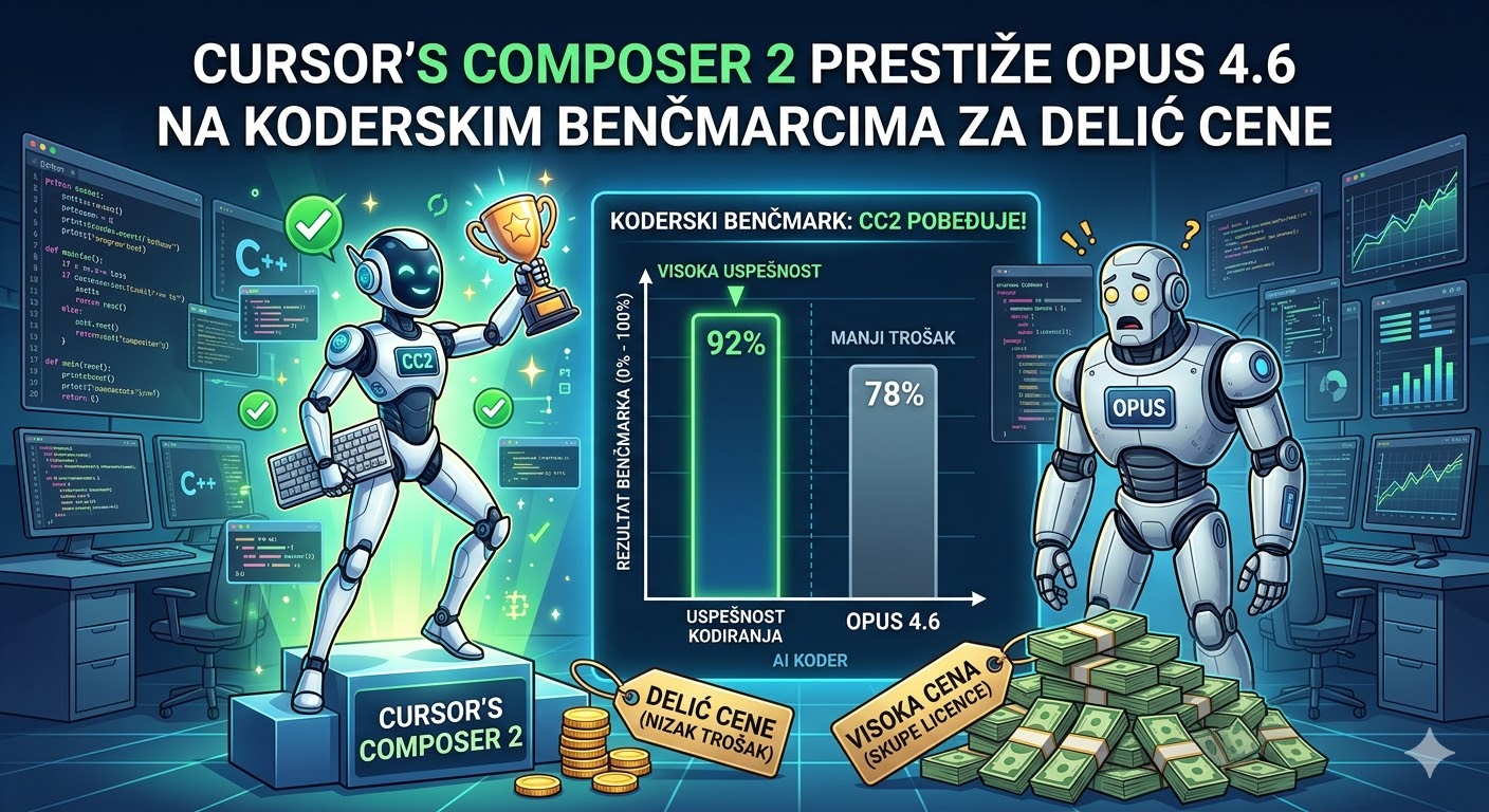 Cursor Composer 2 je ispred Opusa 4.6 za delić cene