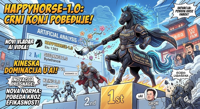 HappyHorse na vrhu rang liste platformi za generisanje videa