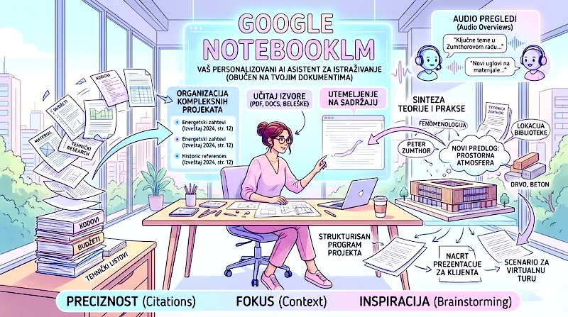 NotebookLM za kreativnog arhitektu