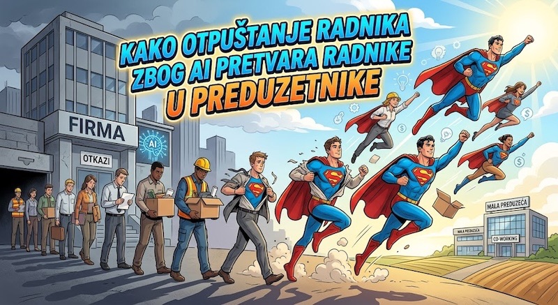 Kako otpušanje radnika zbog AI pretvara radnike u preduzetnike