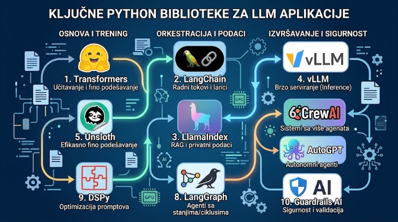 10 Python biblioteka za pravljenje LLM aplikacija