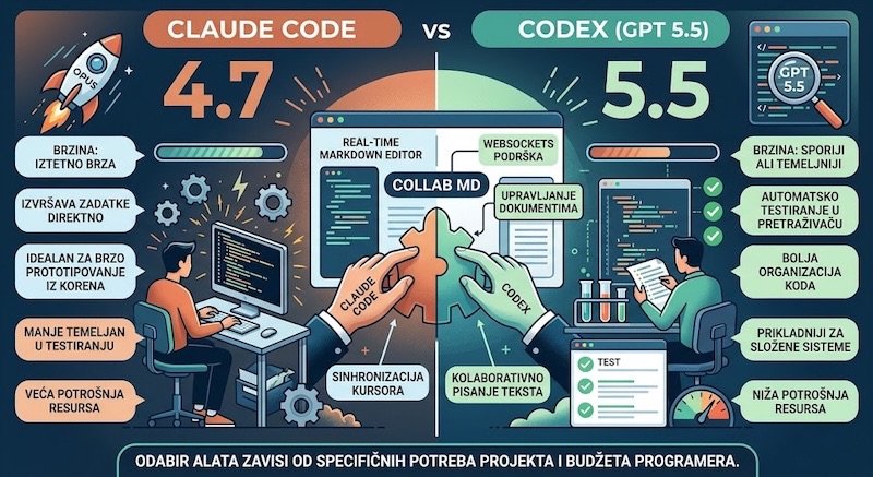 Claude Code protiv Codexa: Uporedni test programiranja veštačkom inteligencijom